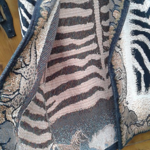 Vintage rare Painted Pony Safari zebra print blazer/jacket - Picture 9 of 12